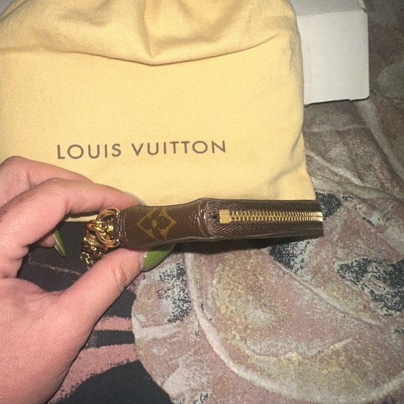 🎈SOLD🎈🦄Rare LV Monogram Leopard Coeur Heart Coin Purse Blanc Corail - Picture 13 of 13